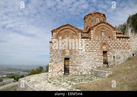 Viste di Berat in Albania meridionale, sito del Patrimonio Mondiale Foto Stock