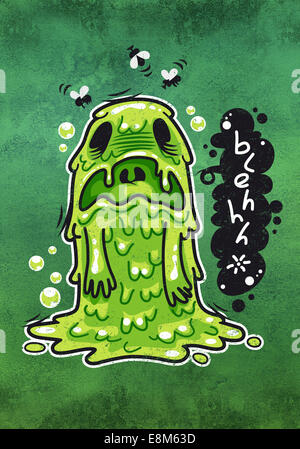 Cartoon Nausea Monster Foto Stock
