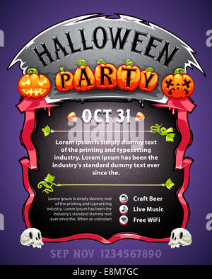 Festa di Halloween Poster Foto Stock