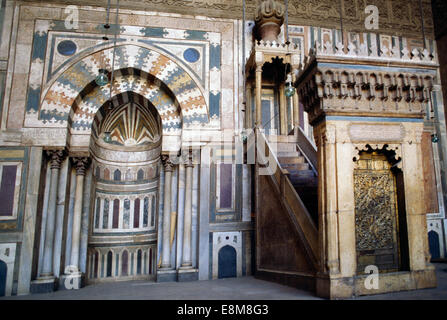 Il Cairo Egitto moschea di Mohammed Ali & Mihrab & Mimbar Foto Stock