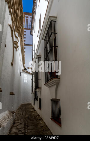 Strade strette in Grazalema, Andalusia, Spagna Foto Stock