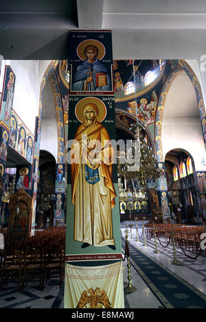 Halkidha Eubea Grecia chiesa di Santa Marina Immagine di Santa Anastasia Foto Stock