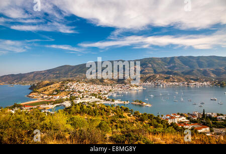 Vista aerea su Poros e Galatos Foto Stock