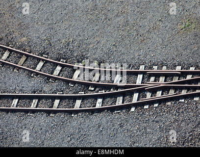 Binari del treno, Germania, Europa Foto Stock