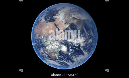 Marzo 30, 2014 - immagine composita dell'emisfero orientale sul pianeta Terra. Foto Stock