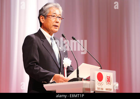 Tokyo, Giappone. Undicesimo oct, 2014. Tsunekazu Takeda, 10 Ottobre 2014 : celebrazione memoriale della Tokyo Giochi Olimpici nel 1964 è tenuto al Palace Hotel Tokyo. Molti olympian che hanno gareggiato in Tokyo Olimpiadi hanno partecipato a Tokyo in Giappone. © AFLO SPORT/Alamy Live News Credito: Aflo Co. Ltd./Alamy Live News Foto Stock