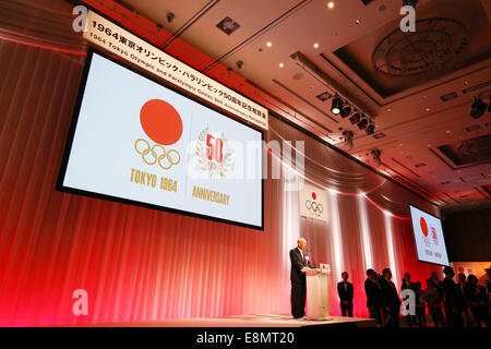 Tokyo, Giappone. Undicesimo oct, 2014. Vista generale, 10 Ottobre 2014 : celebrazione memoriale della Tokyo Giochi Olimpici nel 1964 è tenuto al Palace Hotel Tokyo. Molti olympian che hanno gareggiato in Tokyo Olimpiadi hanno partecipato a Tokyo in Giappone. © AFLO SPORT/Alamy Live News Credito: Aflo Co. Ltd./Alamy Live News Foto Stock