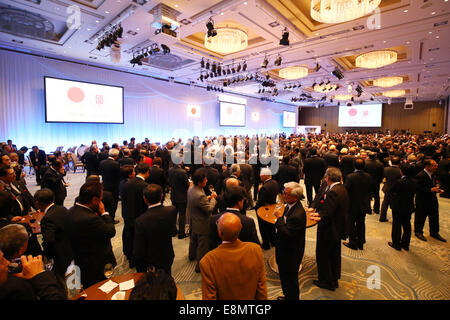 Tokyo, Giappone. Undicesimo oct, 2014. Vista generale, 10 Ottobre 2014 : celebrazione memoriale della Tokyo Giochi Olimpici nel 1964 è tenuto al Palace Hotel Tokyo. Molti olympian che hanno gareggiato in Tokyo Olimpiadi hanno partecipato a Tokyo in Giappone. © AFLO SPORT/Alamy Live News Credito: Aflo Co. Ltd./Alamy Live News Foto Stock