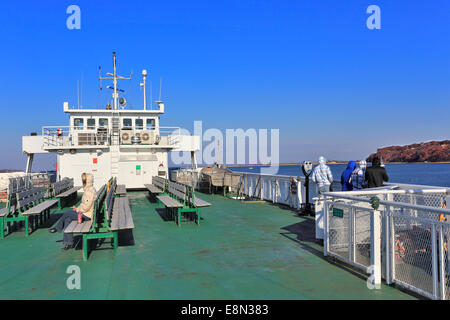 Il porto dei traghetti del porto di Jefferson Long Island New York Foto Stock