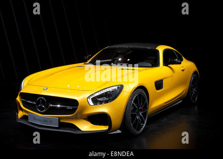 Mercedes AMG GT Motor Show di Parigi Mondial de l'Automobile 2014 Foto Stock