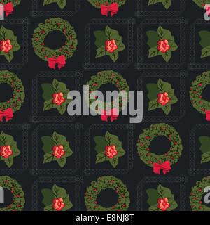 Corona di Avvento Pattern senza giunture Foto Stock