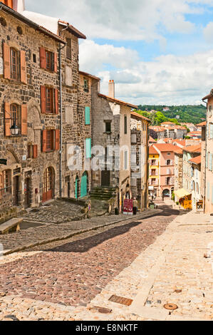 Gli edifici di vecchia costruzione a Le Puy en Velay, Auvergne, Francia Foto Stock