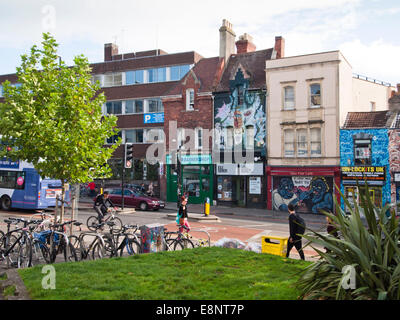 Stokes Croft Bristol Centre Inghilterra Stokes croft Foto Stock