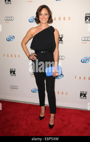 FX Upfront rete Premiere Screening di 'Fargo' - tappeto rosso arrivi con: Natalie Brown dove: Manhattan, New York, Stati Uniti quando: 10 Apr 2014 Foto Stock