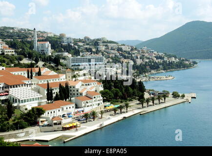 Vista parziale di Neum sulla costa della Bosnia Erzegovina ion Settembre, 10, 2014. Neum è il solo accesso dalla Bosnia Erzegovina al mare adriatico. Foto Stock