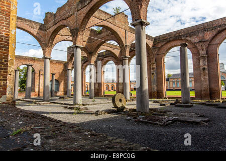 Le Grand-Hornu, Sito Patrimonio Mondiale dell'UNESCO, un ex miniera di carbone, ora un museo e il museo d'arte per il design industriale e di arte moderna Foto Stock