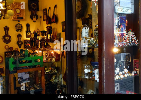 Joselov è il nome del ghetto ebraico di Praga. Il workshop di un orologiaio. Foto Stock