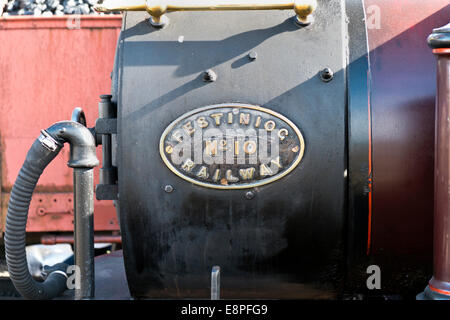 Merddin Emrys motore a vapore Porthmadog station North Wales UK ferrovia a scartamento ridotto welsh highland Festiniog Foto Stock