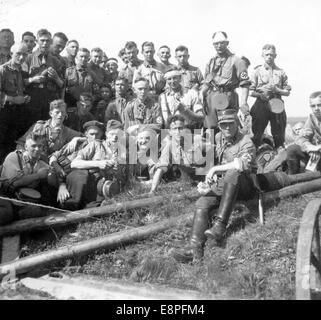 Norimberga Rally 1933 a Norimberga, Germania - membri della SA (Sturmabteilung). (Difetti di qualità dovuti alla copia storica dell'immagine) Fotoarchiv für Zeitgeschichtee - NESSUN SERVIZIO DI CABLAGGIO – Foto Stock