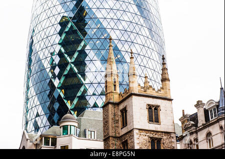 Londra il vecchio e il nuovo Foto Stock