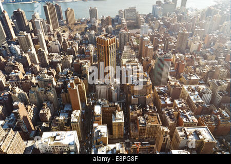 Vista aerea della città di New York da Empire State Building Foto Stock