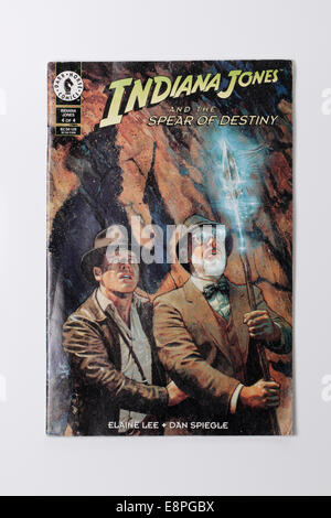 Indiana Jones e la lancia del destino è un quattro-rilascio del libro di fumetti di mini-serie pubblicata da Dark Horse Comics da aprile a luglio Foto Stock