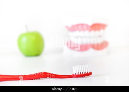 Pulito e sano concetto dei denti Foto Stock