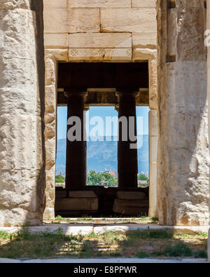 Antico tempio greco di Atene Foto Stock