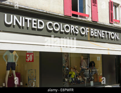 United Colors of Benetton store in Francia, Europa Foto Stock