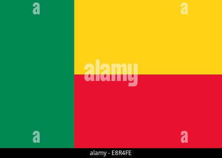 Bandiera del Benin - Benin flag standard ratio - modalità colore RGB reale Foto Stock