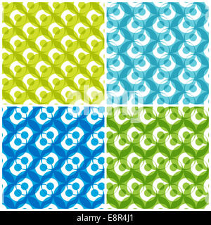 Set di semplici modelli senza giunture. vettore astratto raccolta di sfondo Foto Stock