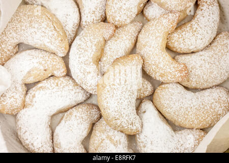 Biscotti di Natale con la vaniglia in barattolo di latta Foto Stock