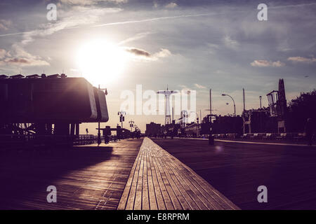 Il luna park di Coney Island Beach Foto Stock