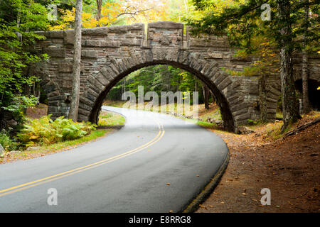 Il ponte di pietra - Acadia National Park - Bar Harbor, Maine, Stati Uniti d'America Foto Stock