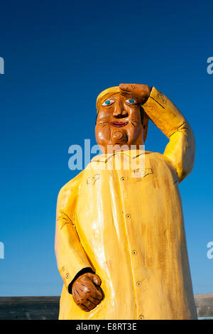 Statua del pescatore - Stagno Seacow Harbour - Seacow stagno, Prince Edward Island, Canada Foto Stock