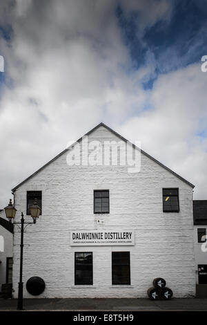 Esterno della distilleria Dalwhinnie edifici, Highland, Scozia, la distilleria più alta in Scozia, un record Foto Stock