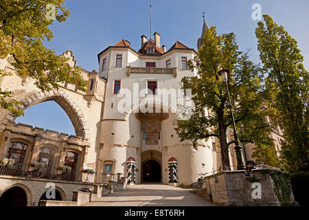 Schloss Sigmaringen Castle, un Castello Hohenzollern, royal palazzo residenziale e sede amministrativa dei principi di Foto Stock