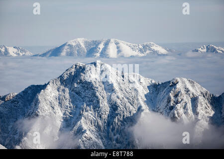 Gratlspitze montagna in inverno, Valle Alpbach, Alpi di Kitzbühel, Tirolo del nord, Austria Foto Stock