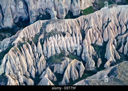 Tuff-formazioni rocciose, Göreme, Cappadocia, Turchia Foto Stock