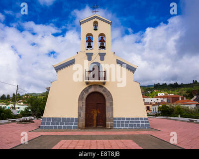 La Iglesia de San Mauro Abad in Plaza San Mauro, Puntagorda, La Palma Isole Canarie Spagna Foto Stock