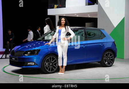 Skoda Flavia,Motor Show di Parigi,Francia Foto Stock