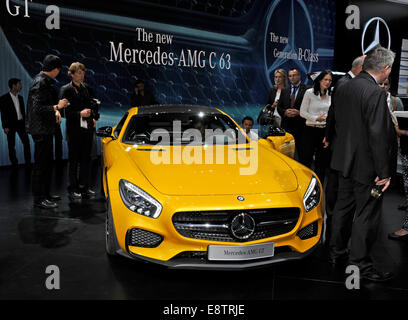 Mercedes AMG GT,Motor Show di Parigi,Francia Foto Stock