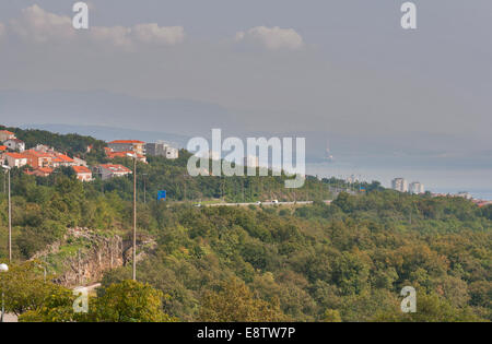 Paesaggio di Rijeka. Iis è il centro di Primorje-Gorski Kotar County in Croazia. Foto Stock