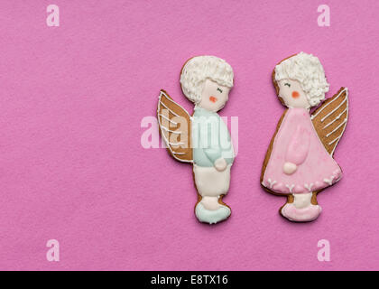 I cookie Coppia angeli il giorno di San Valentino Foto Stock