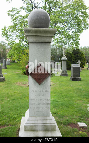 Henry Chadwick tomba cimitero Green-Wood Foto Stock