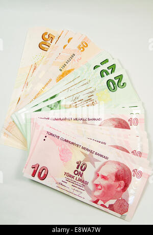 La Lira turca note Foto Stock