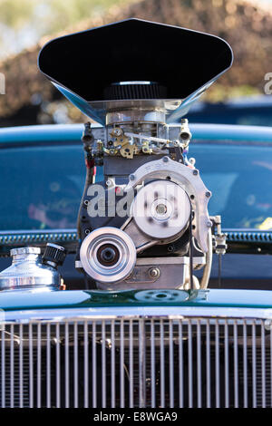 Un close-up di un hot-biella motore a Bathurst, Australia Foto Stock