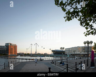 Emirates Air Line, Thames funivia, Londra, Regno Unito. Foto Stock