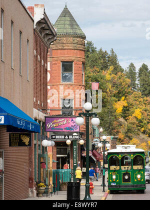 Storica strada principale in Deadwood, Dakota del Sud, STATI UNITI D'AMERICA Foto Stock