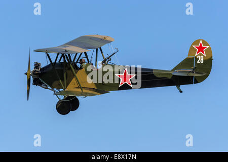 Polikarpov Po2 - 1930 biplano russo Foto Stock